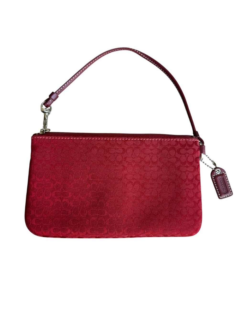 🆕 Coach Vintage Soho Red Mini Bag Signature Wristlet - Picture 7 of 8